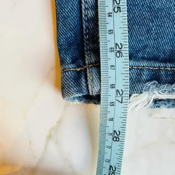 ZARA | Women’s Star Studded Mid Rise Straight Jeans Size 8 Fun Pop Button Fly - Picture 11 of 11